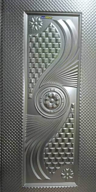 धातुजस्तो फिनिश र उठेका बुट्टा भएको moulded ढोका सतह प्यानल