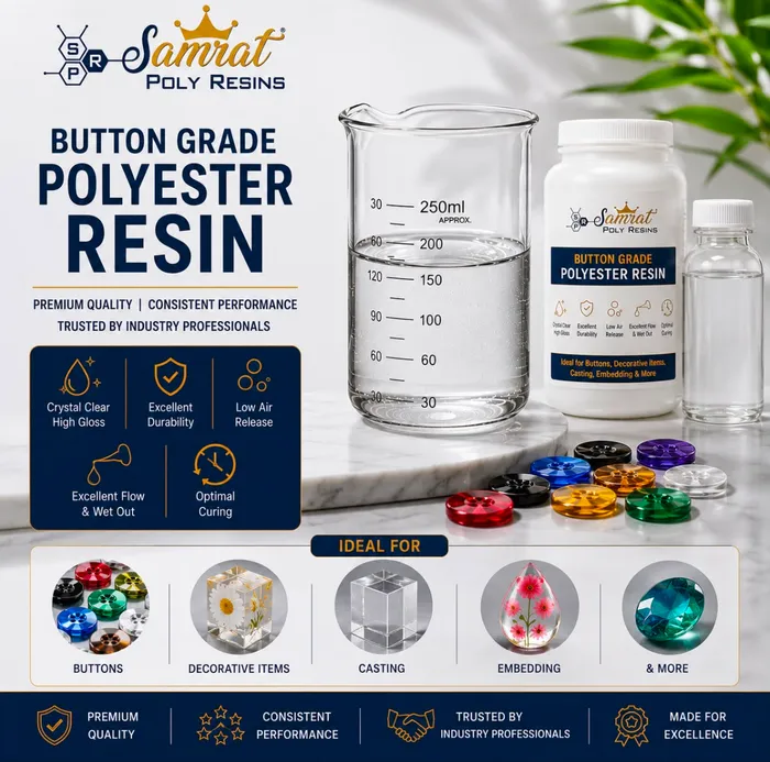 Button Grade Resin को उत्पादन तस्बिर