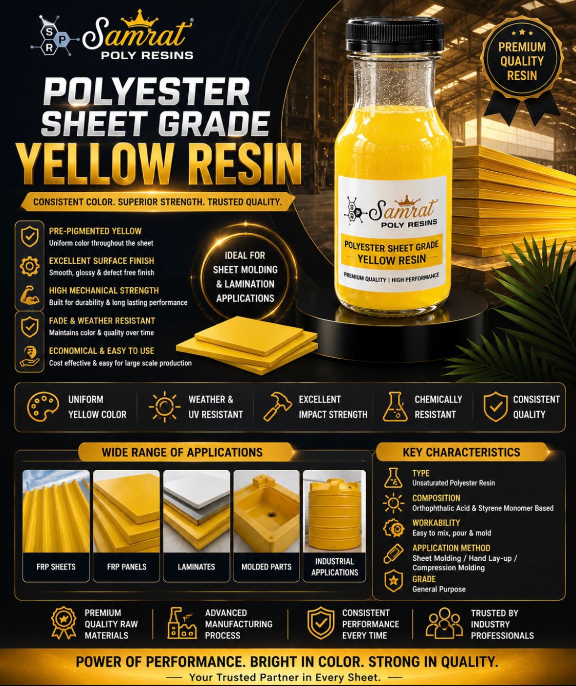 GP Yellow Resin को उत्पादन तस्बिर